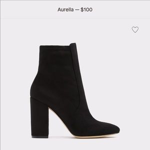 ALDO AURELLA Black Suede Booties